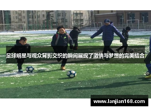足球明星与观众背影交织的瞬间展现了激情与梦想的完美结合
